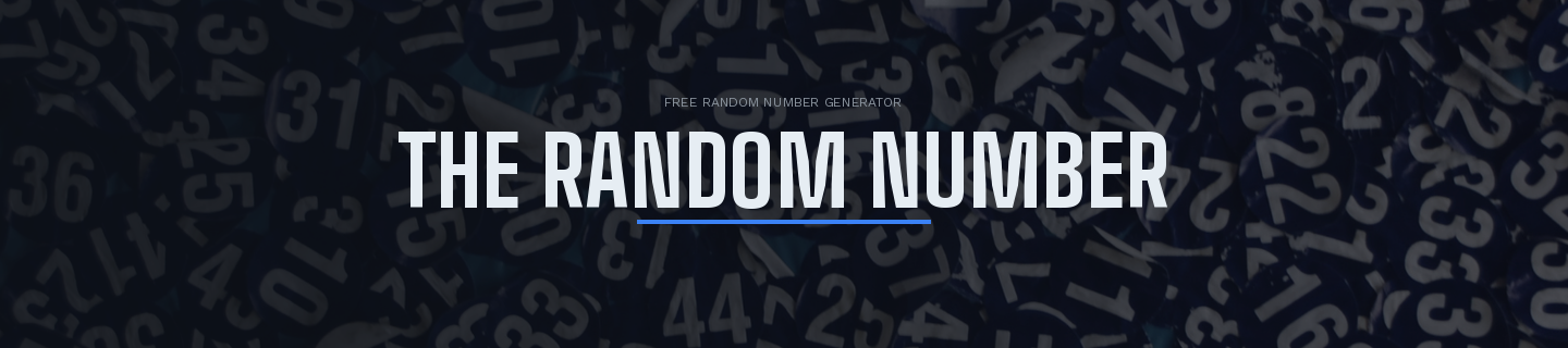 The Random Number — Free random number generator